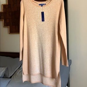 Long gold sparkly sweater